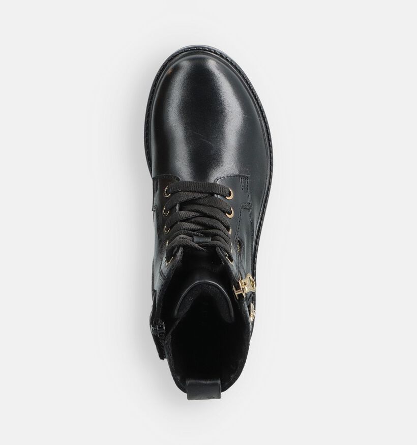 Milo & Mila Zwarte Veterboots voor meisjes (363421)