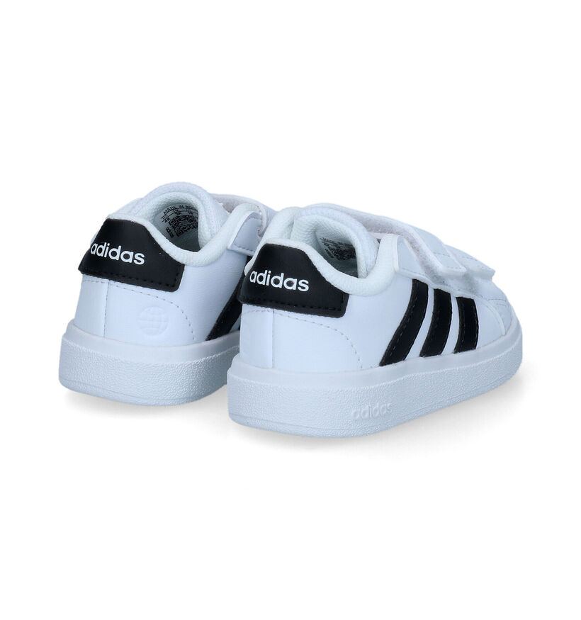adidas Grand Court 2.0 Baskets en Blanc pour garçons, filles (314998) - pour semelles orthopédiques