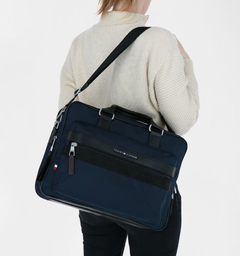 Tommy Hilfiger Elevated Blauwe Laptoptas in kunstleer (285798)