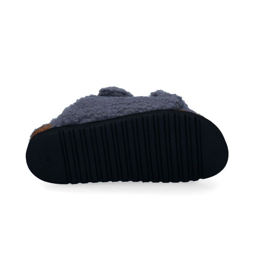 Gabor Grijze Slippers in wol (300236)