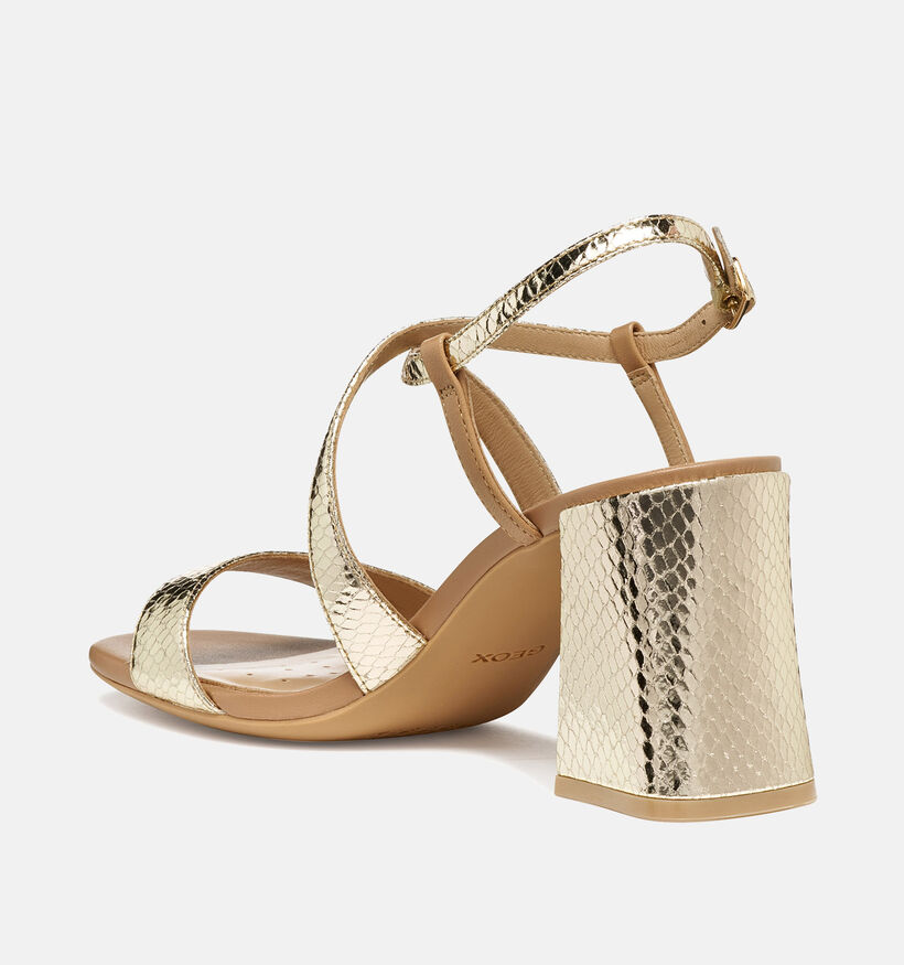 Geox 0kytu D New Eraklia 80 T01 Gouden Sandalen met Hak voor dames (368202)