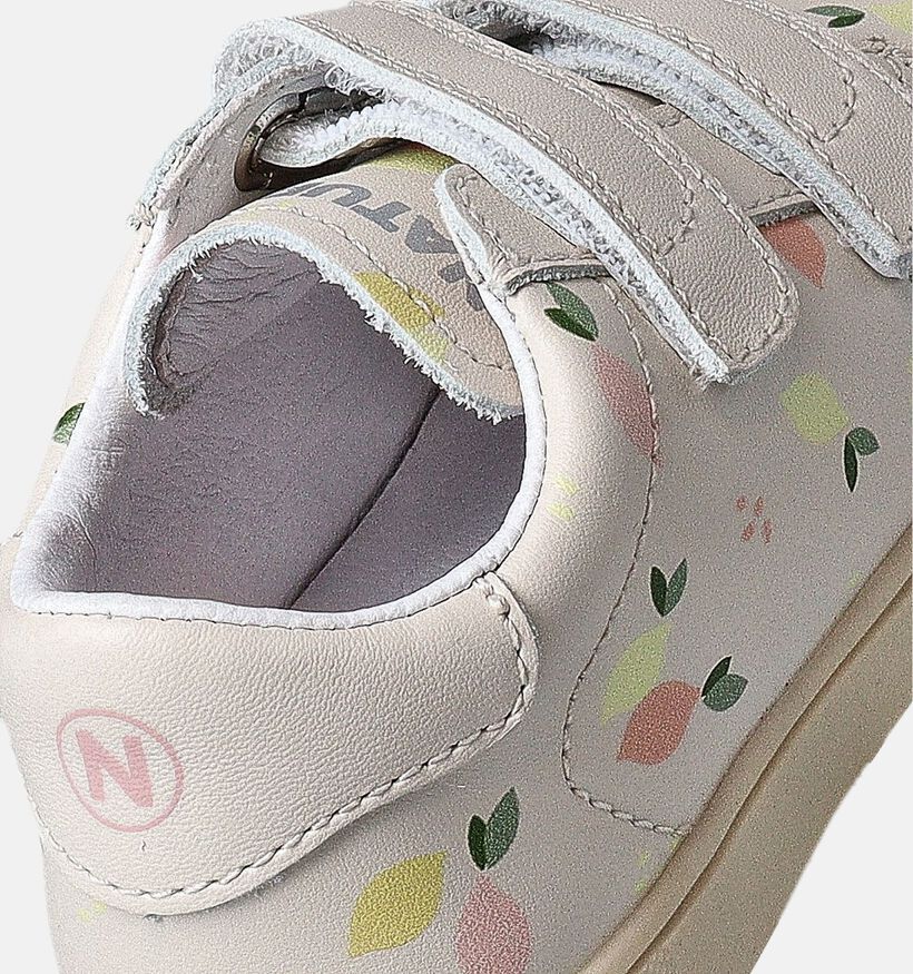 Naturino Eindhoven Ecru Velcroschoenen voor meisjes (355325) - geschikt voor steunzolen