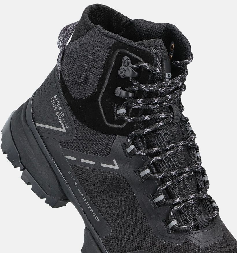 ICEPEAK Alei Mid Chaussures de randonnée en Noir pour hommes (361826) - pour semelles orthopédiques