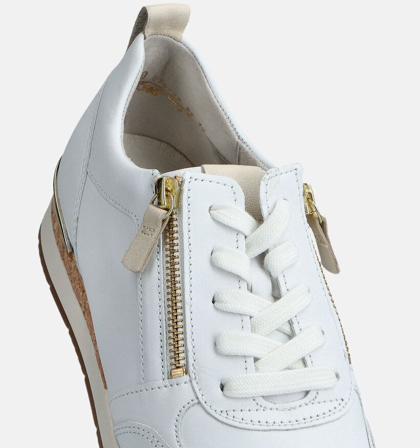 Gabor Witte Geklede Sneakers voor dames (371152) - geschikt voor steunzolen