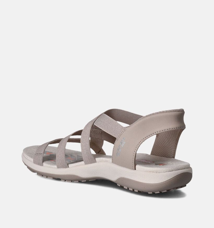 Skechers Reggae Slim Stretch Flex Taupe Sandalen voor dames (354746)