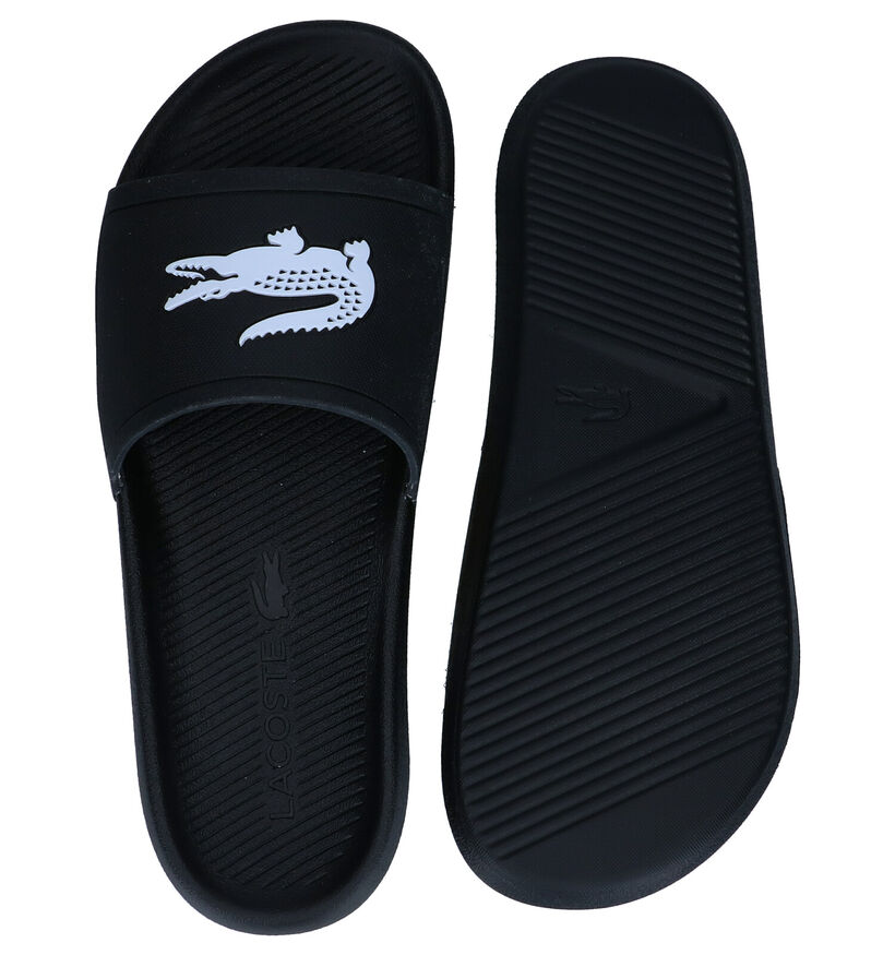 Lacoste Croco Dualiste Claquette de piscine en Noir pour hommes (305645)