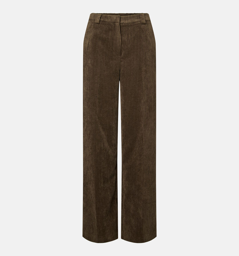 Pieces Audre Cord Donkergroene Geklede Broek voor dames (379333)