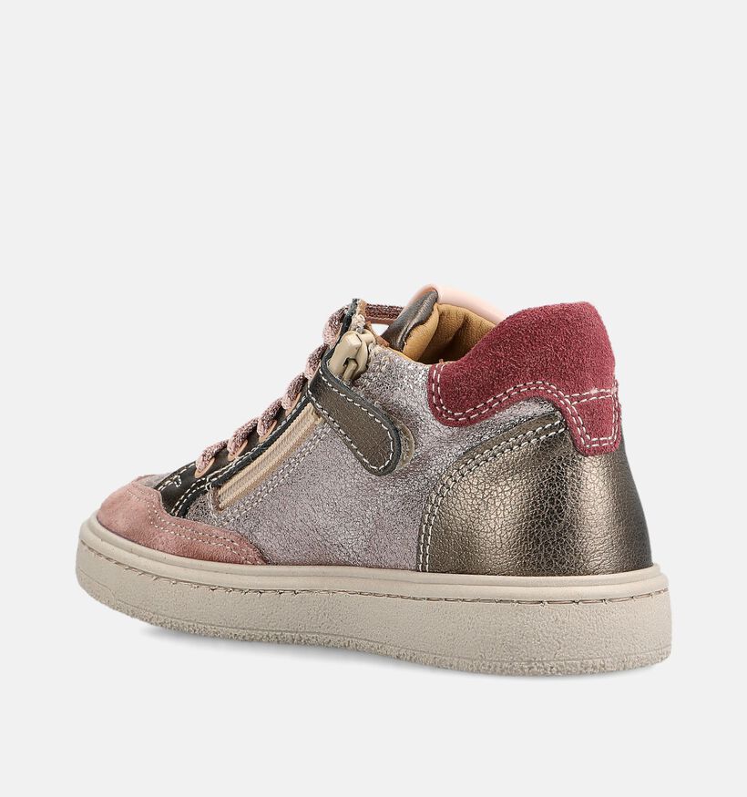 STONES and BONES India Boots &agrave; lacets en Rose pour filles (378203) - pour semelles orthop&eacute;diques