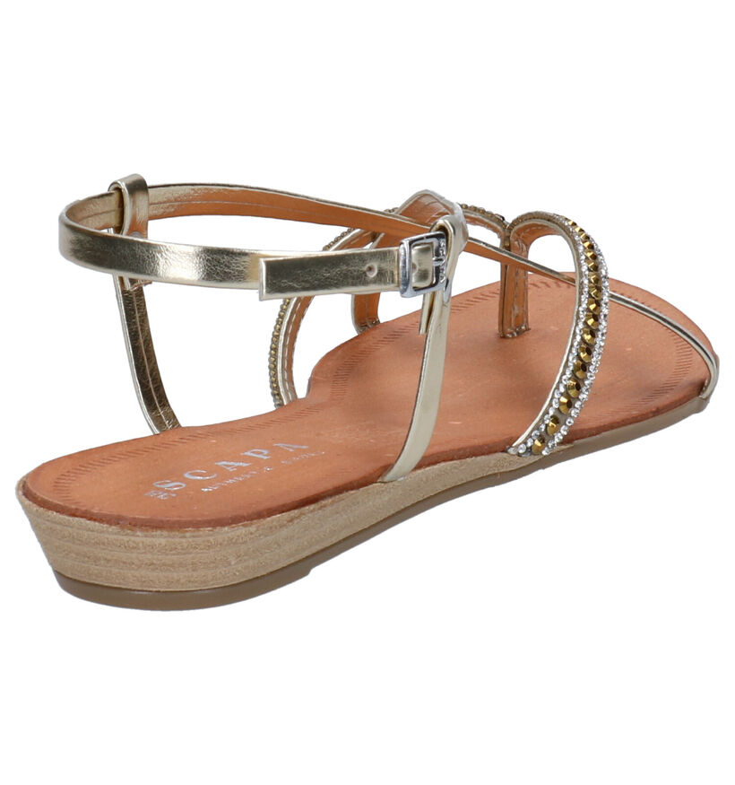 Scapa Ustica Gouden Sandalen in kunstleer (270299)
