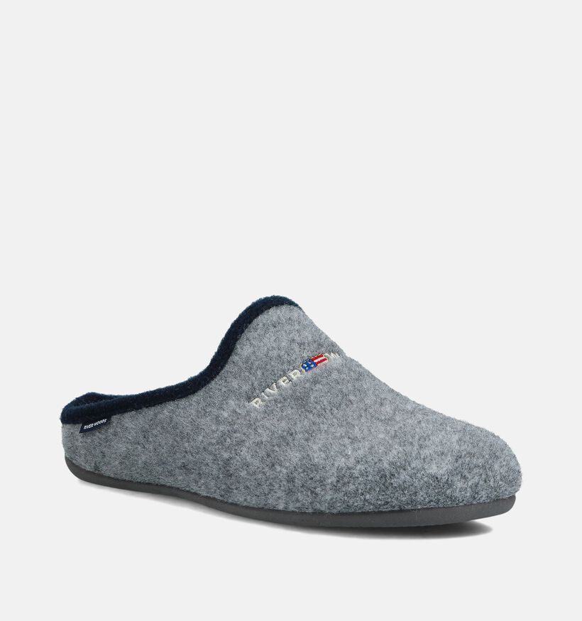 River Woods Herman Pantoufles ouvertes en Gris pour hommes (363990) - pour semelles orthopédiques