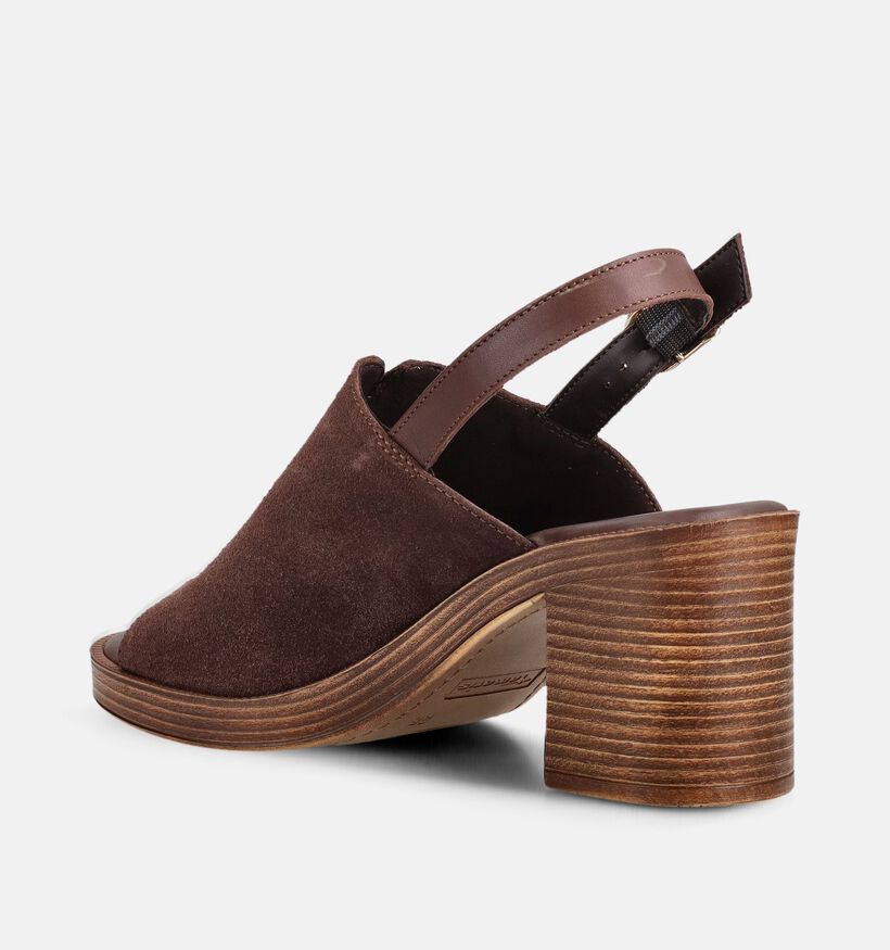 Tamaris Sandales &agrave; talons en Brun fonc&eacute; pour femmes (371708)