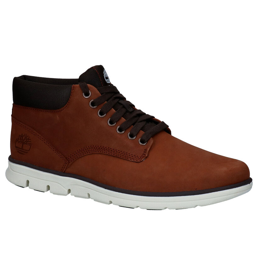 Timberland Bradstreet Chukka Chaussures hautes en Cognac pour hommes (313505)