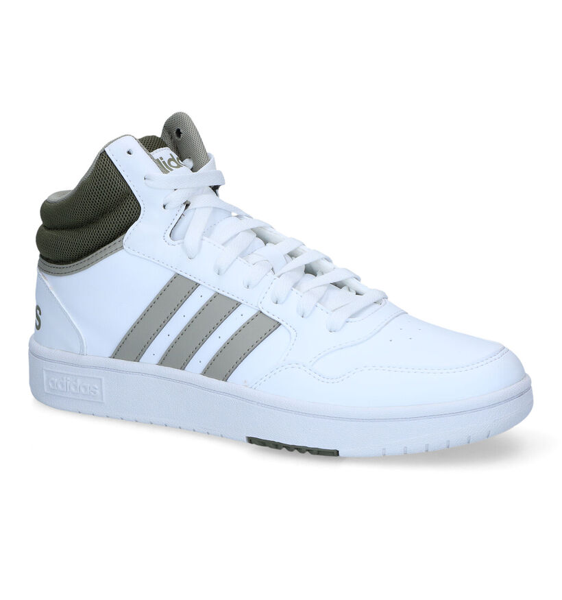 adidas Hoops 3.0 Zwarte Sneakers in kunstleer (316565)