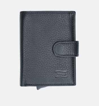 Crinkles Portemonnees Zwart/Cognac/Bruin/Groen