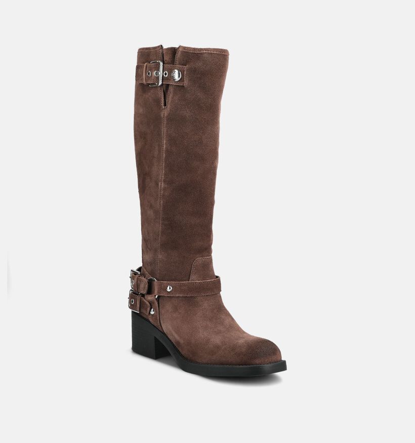 Guess Matley Bruine Laarzen met Lage Hak voor dames (375746)