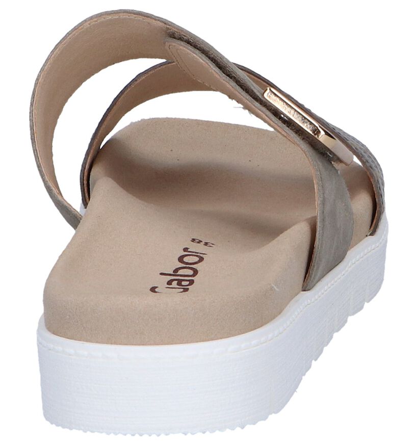 Taupe Slippers Gabor Best Fitting in nubuck (245579)