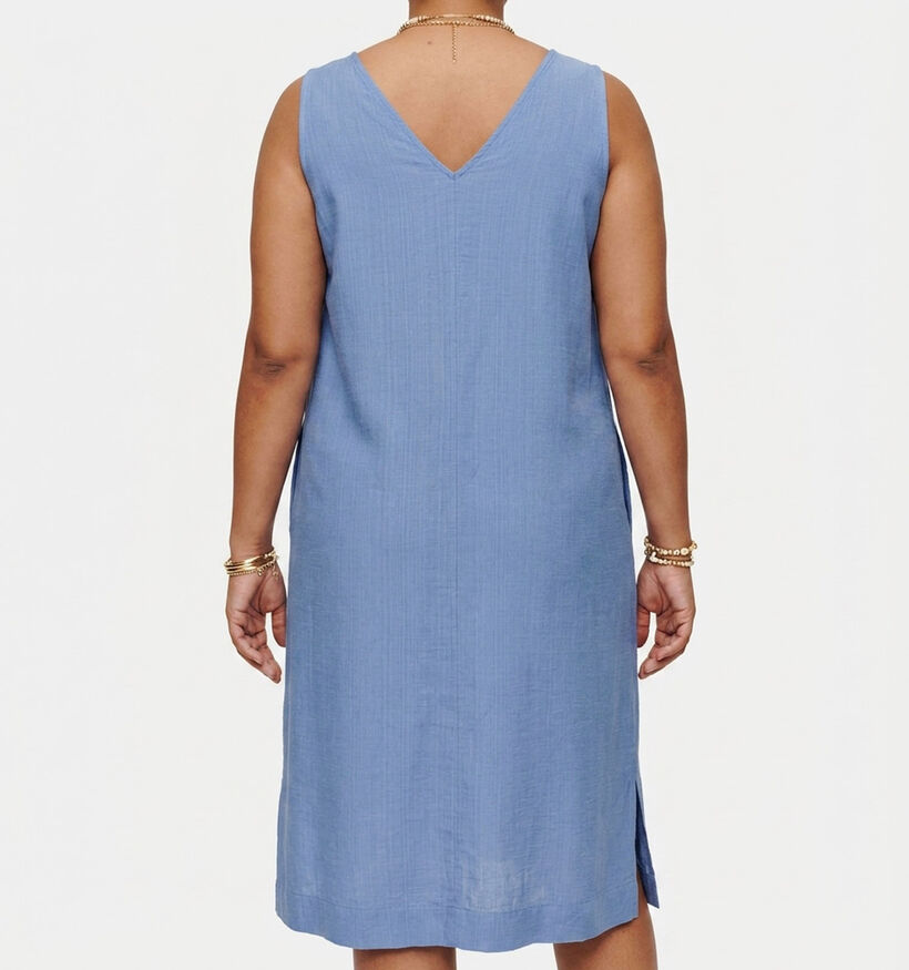 ONLY Carmakoma Joanna V-Neck Blauwe Midi-Jurk voor dames (374864)