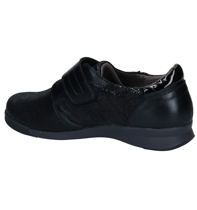 Solemade Juliana Zwarte Velcroschoenen in leer (296991)