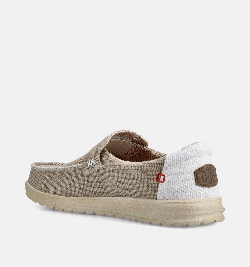 HEYDUDE Mikka Braided Beige Instappers voor heren (370078) - geschikt voor steunzolen