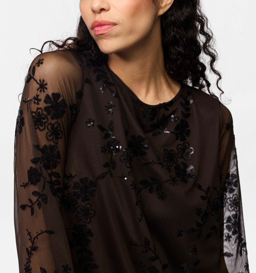 Pieces Evita Donkerbruine Korte Jurk voor dames (382092)