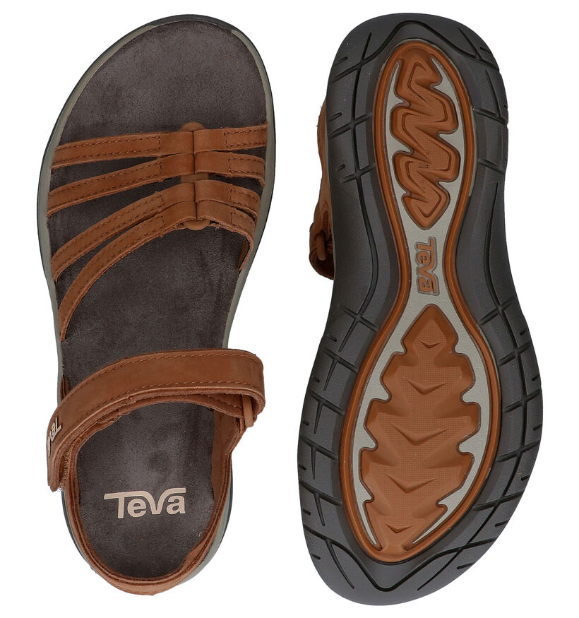 Teva Elzada Cognac Sandalen in nubuck (289235)