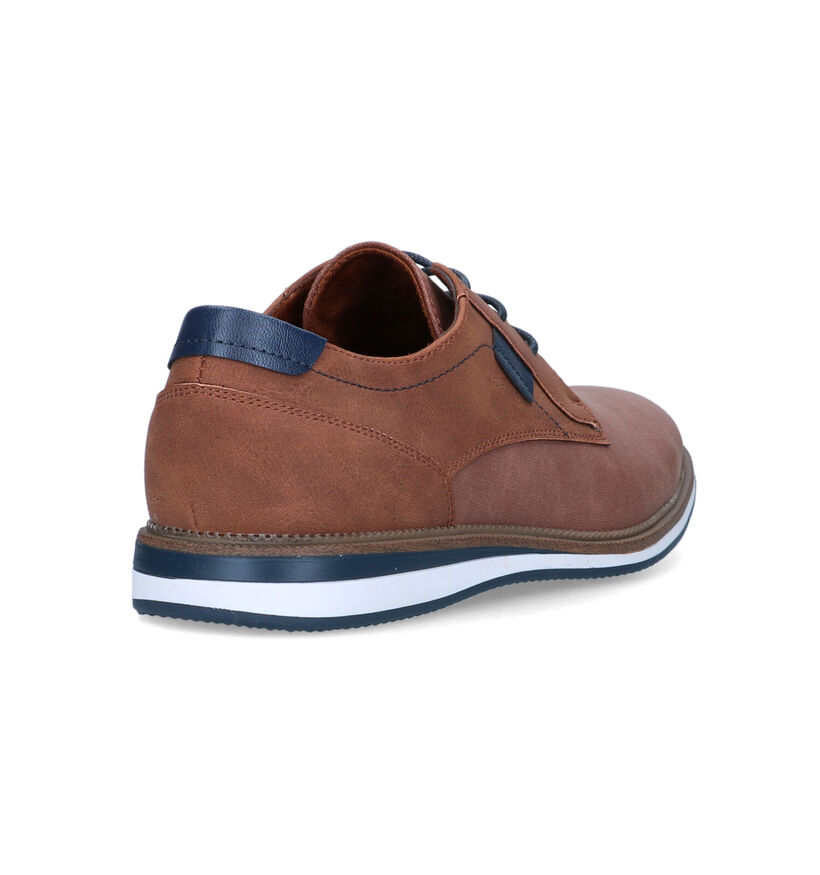 SJ Cognac Veterschoenen voor heren (321202)