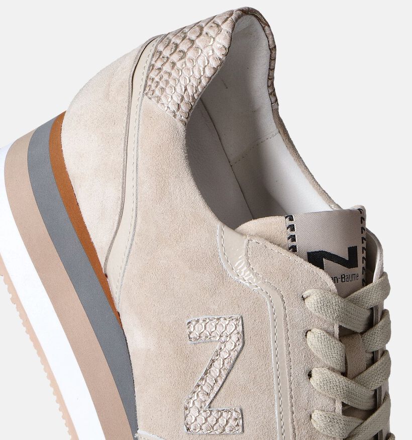 Nathan-Baume Beige Sneakers voor dames (356271) - geschikt voor steunzolen