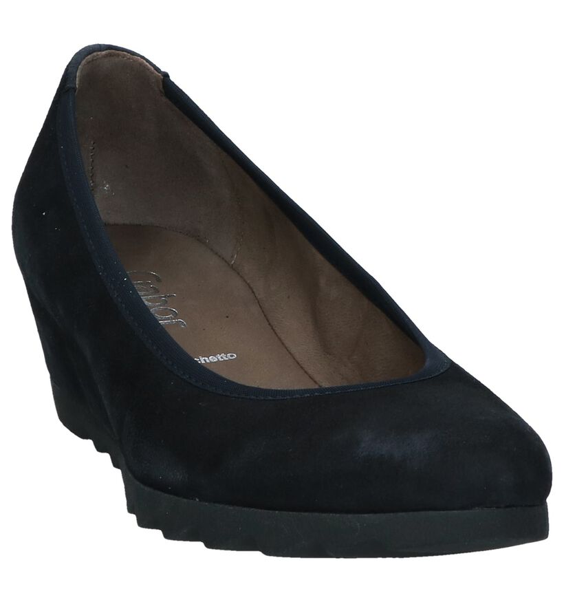 Lichtroze Pumps met Sleehak Gabor in daim (248111)