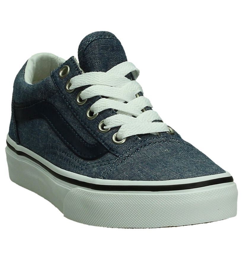 Vans Old Skool Skate sneakers en Bleu foncé en textile (190404)