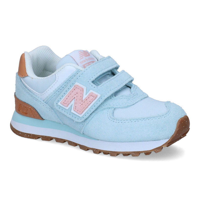 New Balance PV574 Baskets en Bleu pour filles (301697) - pour semelles orthopédiques