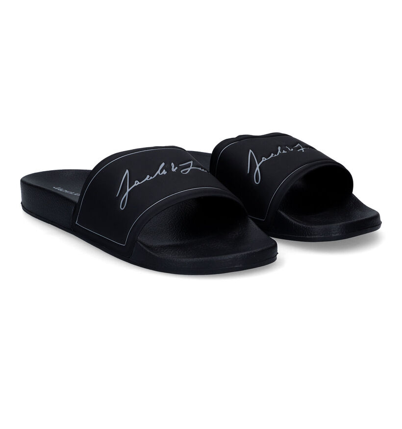 Jack & Jones Gary Pool Zwarte Badslippers voor heren (318910)