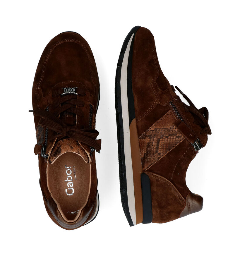 Gabor OptiFit Chaussures à lacets en Brun pour femmes (297237) - pour semelles orthopédiques