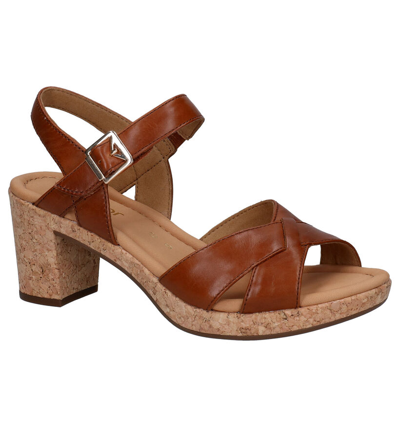 Gabor Cognac Sandalen in leer (274038)