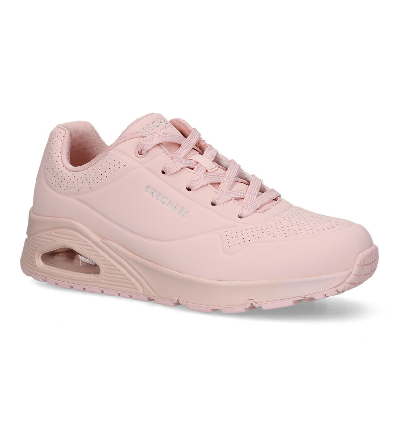 Skechers Uno Frosty Kicks Baskets en Rose pour femmes (319370) - pour semelles orthopédiques