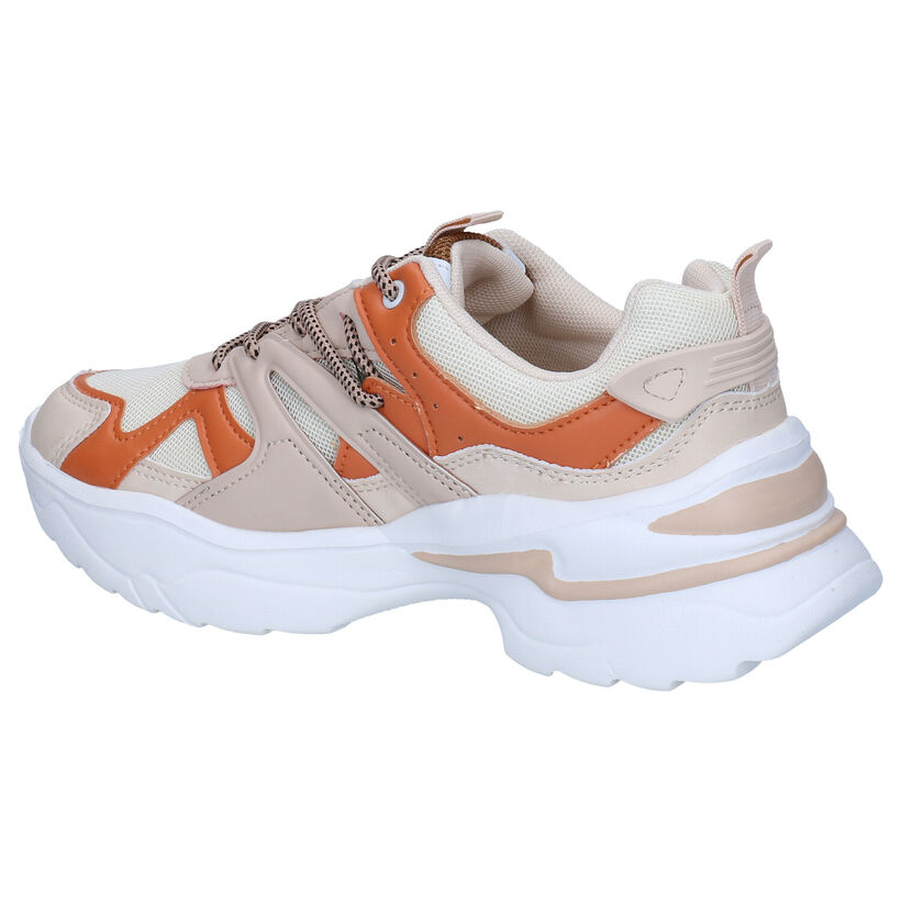 Milo & Mila Beige Sneakers in kunstleer (289883)