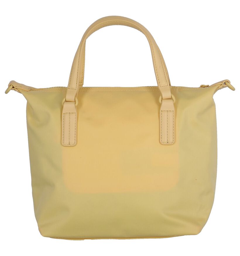 Pastelgele Handtas Tommy Hilfiger Poppy Small Tote in stof (241858)