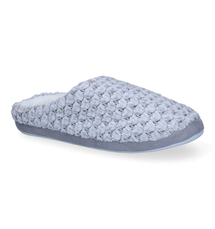 Super Cracks Pantoufles ouvertes en Gris clair en textile (311166)