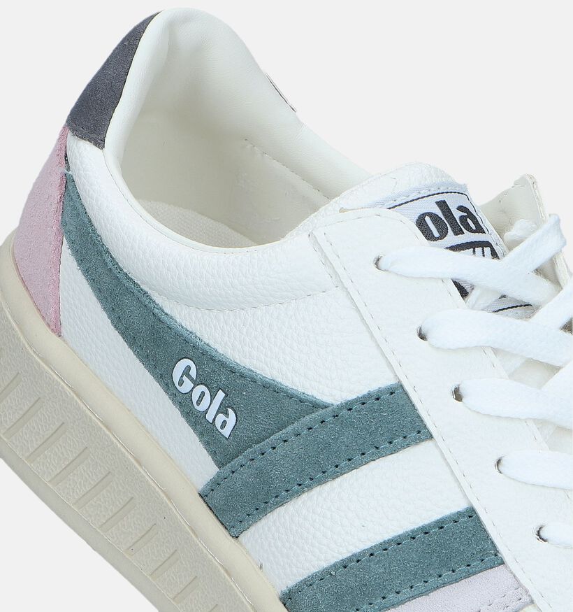 Gola Grandslam Trident Baskets en Blanc pour femmes (336363) - pour semelles orthopédiques