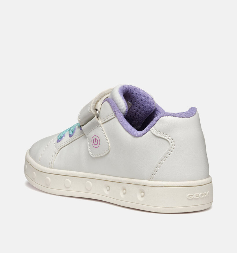 Geox Skylin Witte Sneakers met Sterren voor meisjes (351933) - geschikt voor steunzolen