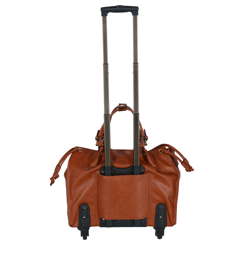 Olivia Lauren Theo Cognac Trolly in kunstleer (284334)