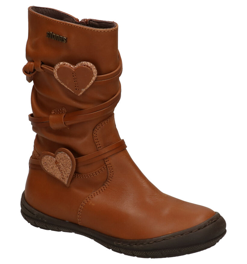 STONES and BONES Beart Bottes en Cognac en cuir (256778)