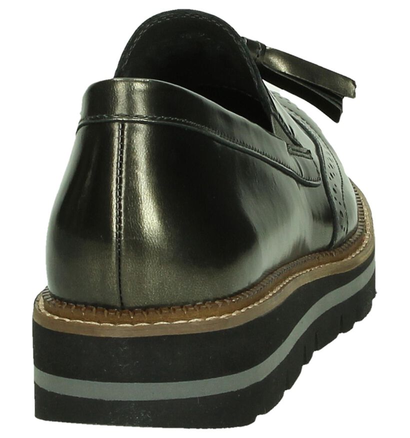 Gabor OptiFit Chaussures slip-on en Argent en cuir (184774)