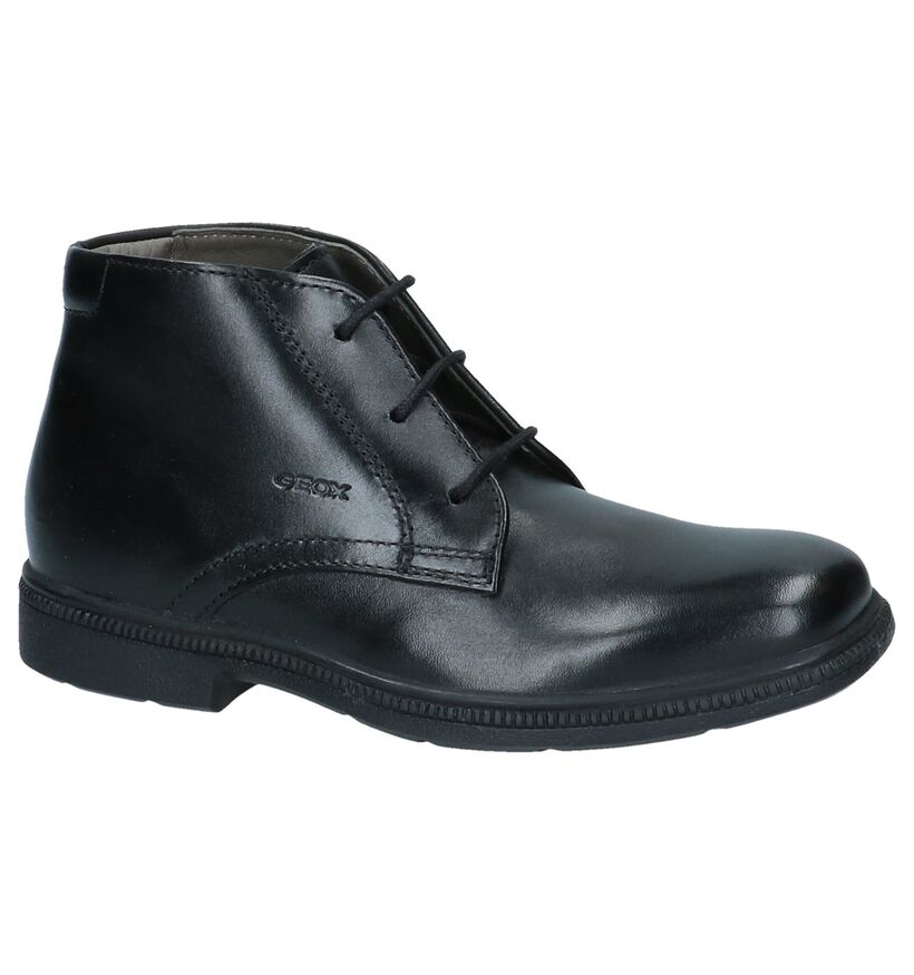 Geklede Zwarte Geox Boots in leer (223186)