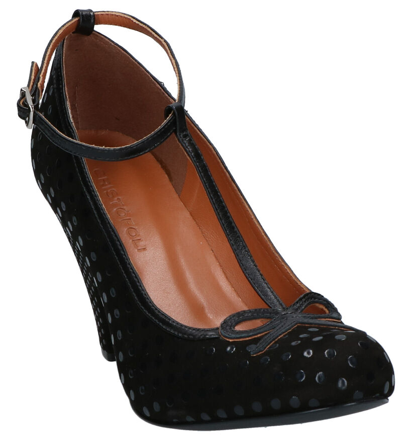 Cristófoli Zwarte Pumps in nubuck (261406)