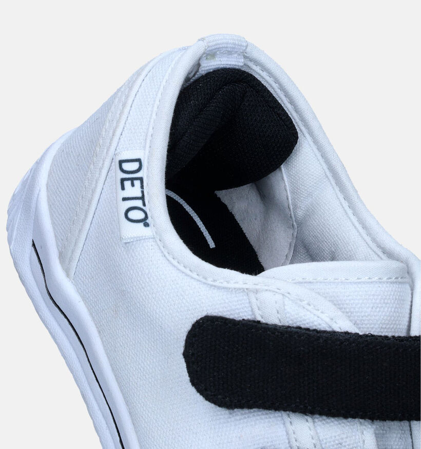 Deto Witte Turnpantoffels met Velcro voor jongens (310452) - geschikt voor steunzolen