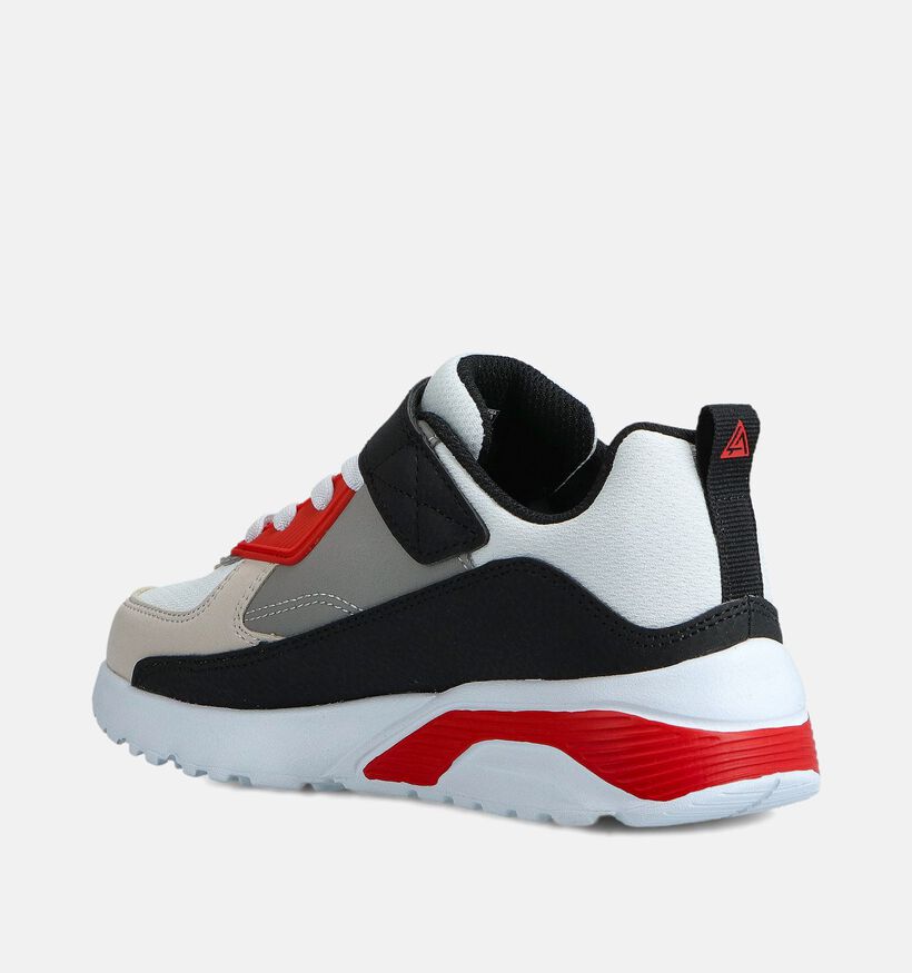 Skechers Uno Lite Witte/Rode Sneakers voor jongens, meisjes (367550) - geschikt voor steunzolen