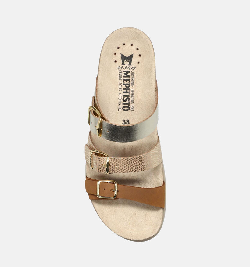 Mephisto Hyacinta Nu-pieds plates en Marron pour femmes (354267)