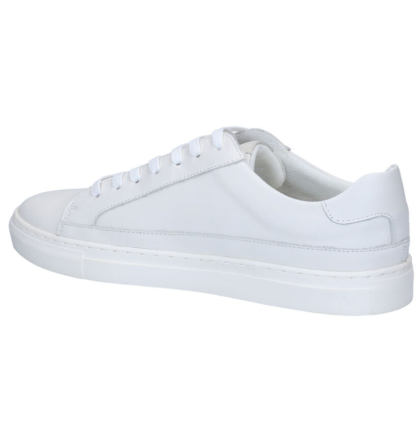 Poelman Chaussures plates en Blanc en cuir (300349)