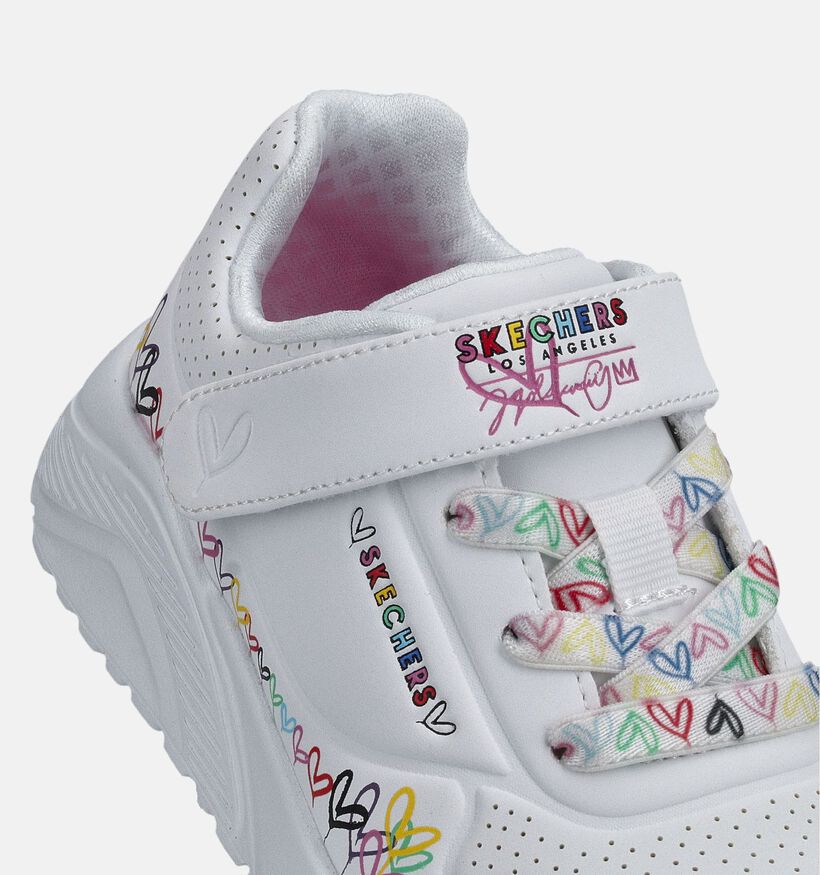 Skechers Uno Lite Witte Sneakers voor meisjes (367814)