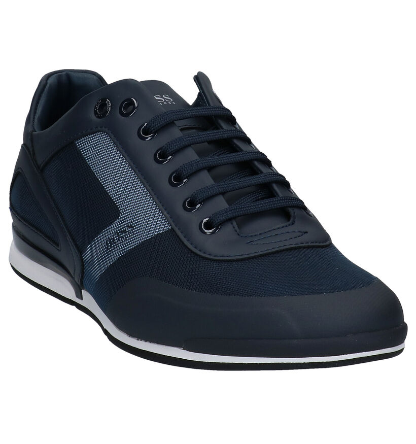 Hugo Boss Saturn Blauwe Veterschoenen in kunstleer (281667)